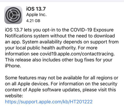 iOS13.7怎么更新