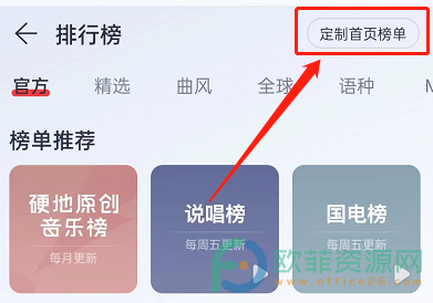 手机网易云音乐首页榜单怎么定制