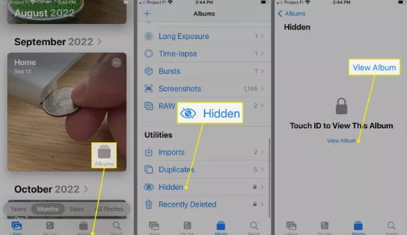 如何在装有iOS16的iPhone上锁定隐藏相册