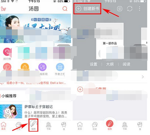 汤圆创作APP创建新书的操作流程截图