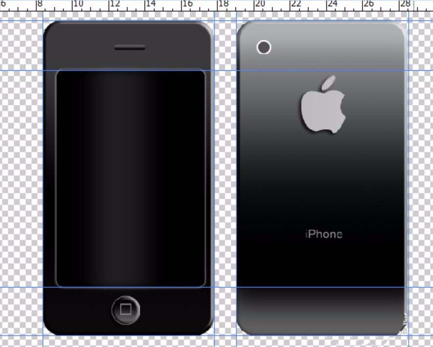 ps怎么绘制出双面苹果手机的效果