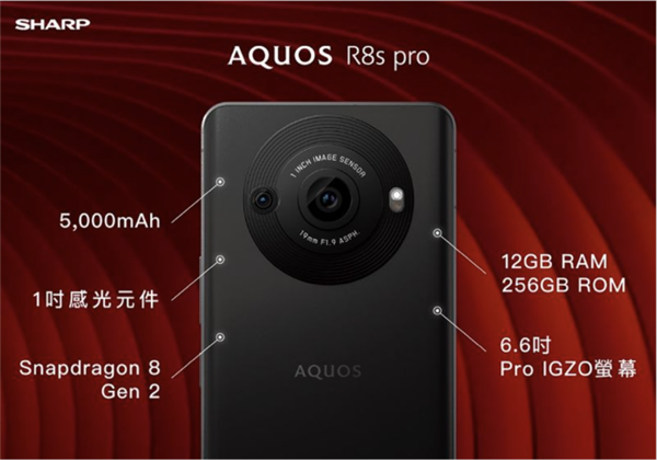 安卓1英寸恐怖大底+罕见3.5mm耳机孔！夏普AQUOS R8s Pro发布：7400元