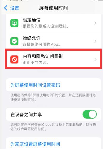 iPhone访问限制在哪(1)