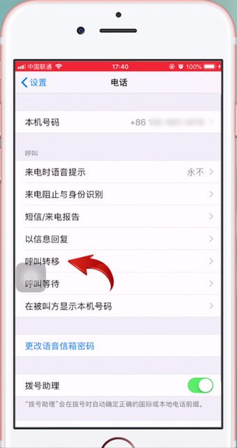 苹果手机中设置来电转移的详细操作步骤是什么