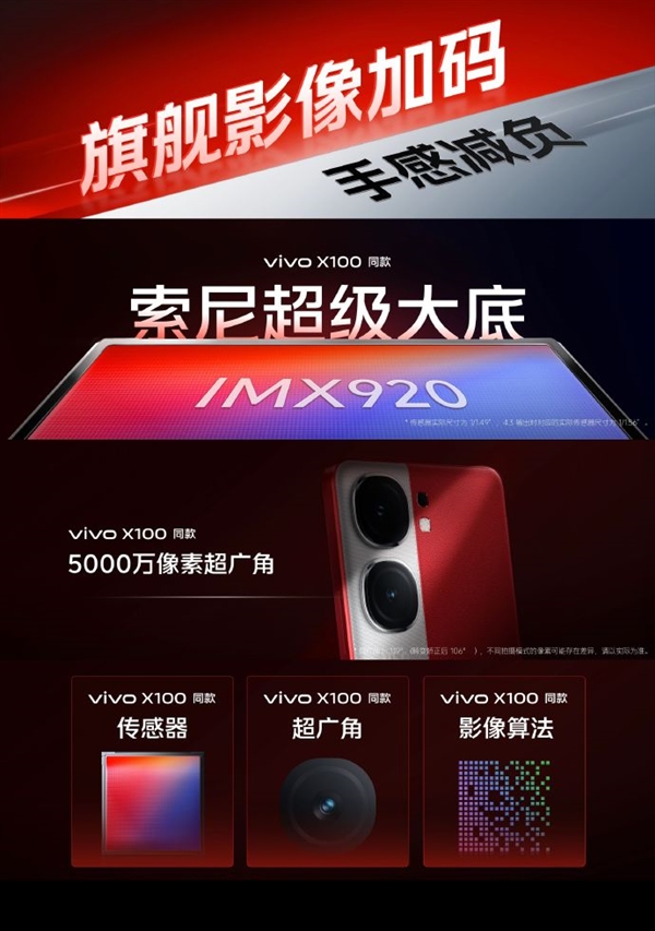 vivo X100同款！iQOO Neo9 Pro搭载索尼IMX920传感器：内置旗舰NICE算法