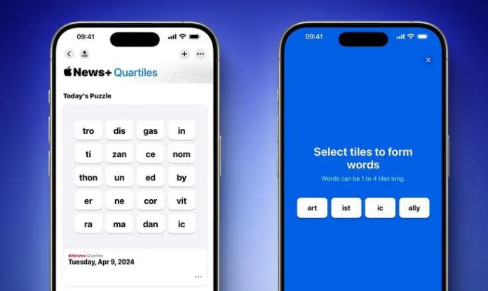 苹果 iOS 17.5 为 Apple News+ 订阅者新增“Quartiles”文字游戏